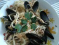 Spaghetti con cozze e ricci di mare